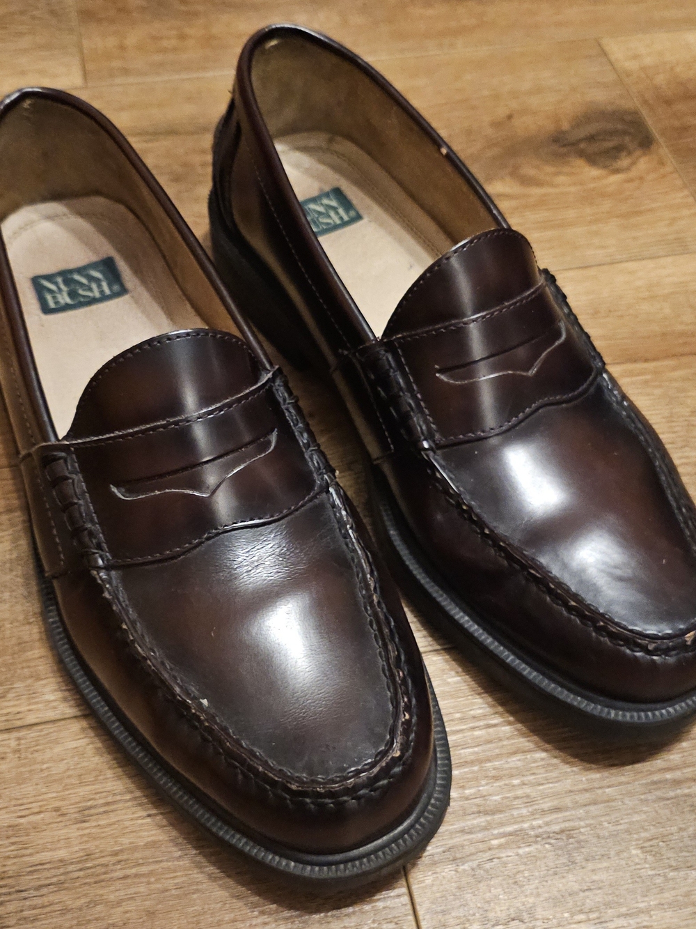 Nunn Bush Men’s Classic Penny Loafers in Dark Brown